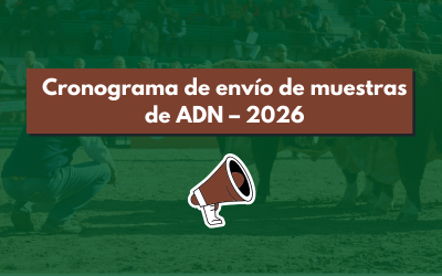Cronograma de envío de muestras de ADN: Exposiciones Hereford y Evaluación Genética PANAM
